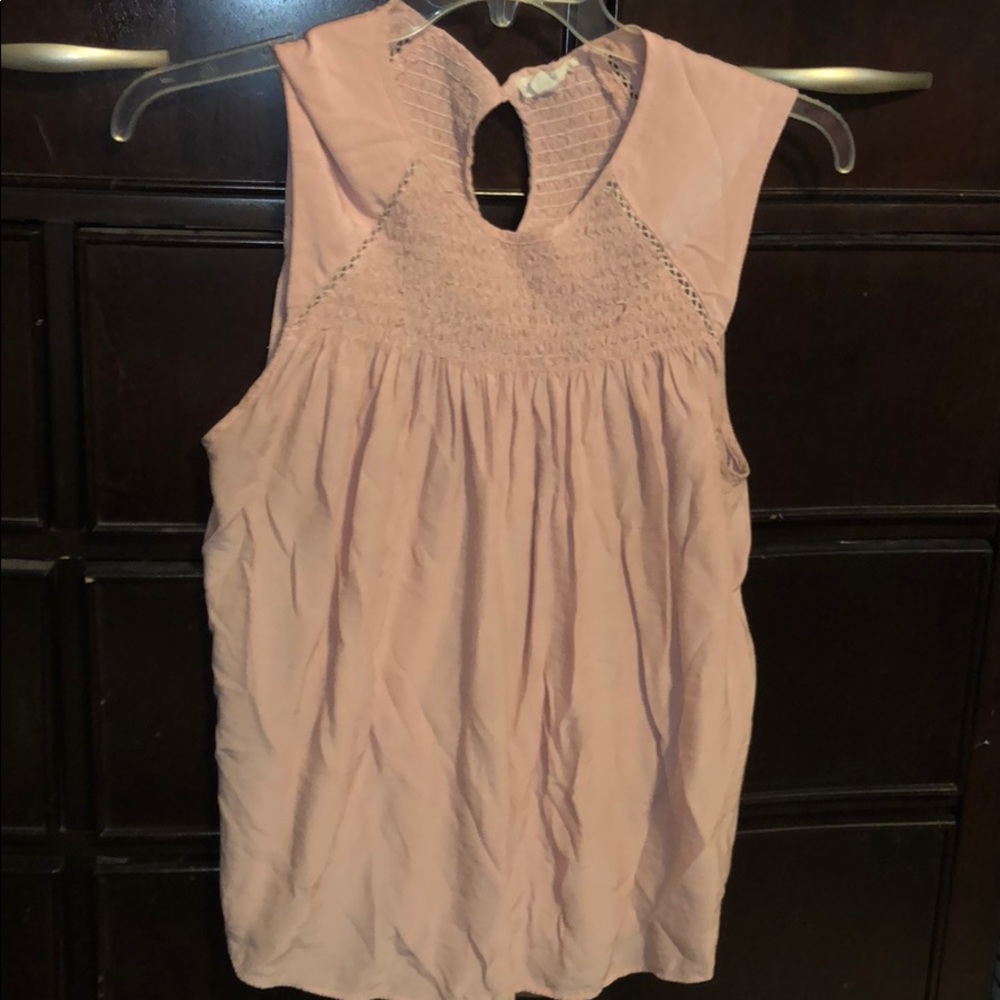 Pink sleeveless top